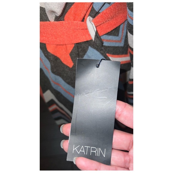 KATRIN LONG CARDIGAN WITH LONG SLEEVES MULTICOLOR. - Picture 6 of 6